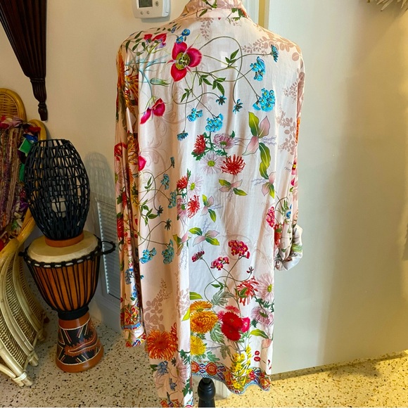 JOHNNY WAS Woven Print Button Front Tunic! New without Tag. XL - Picture 7 of 14